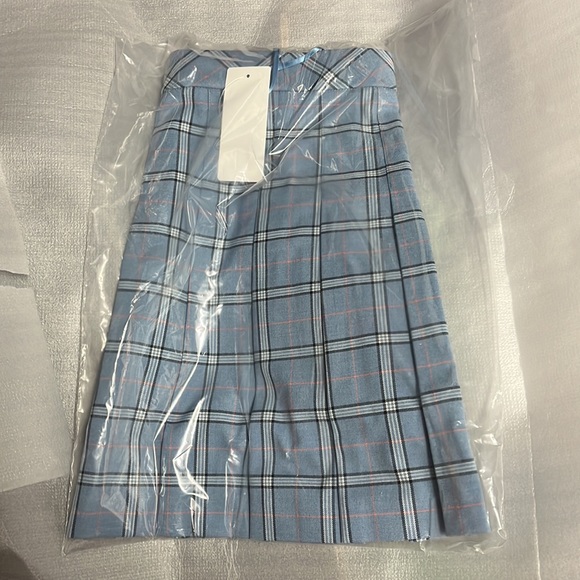 Check pleated mini skirt M - Picture 2 of 7